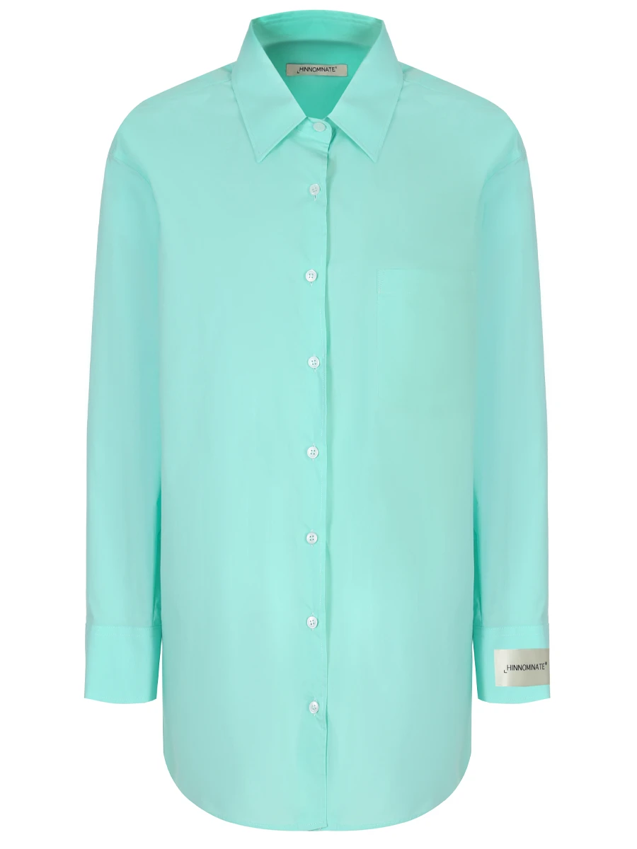 Рубашка хлопковая HINNOMINATE HNW780 VERDE MENTA, размер 40, цвет бирюзовый - фото 1