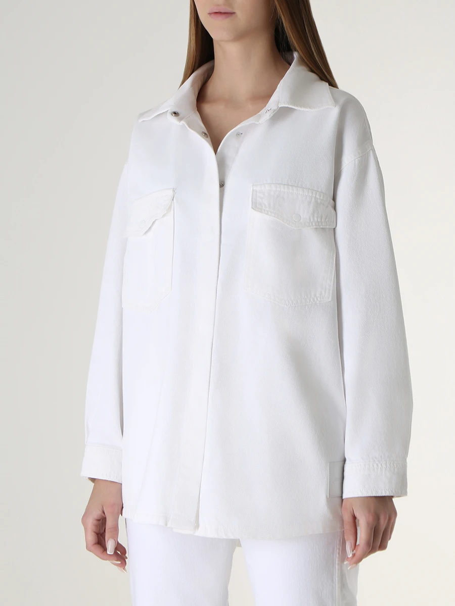 Рубашка джинсовая HINNOMINATE HNW890 BIANCO, размер 38, цвет белый - фото 4