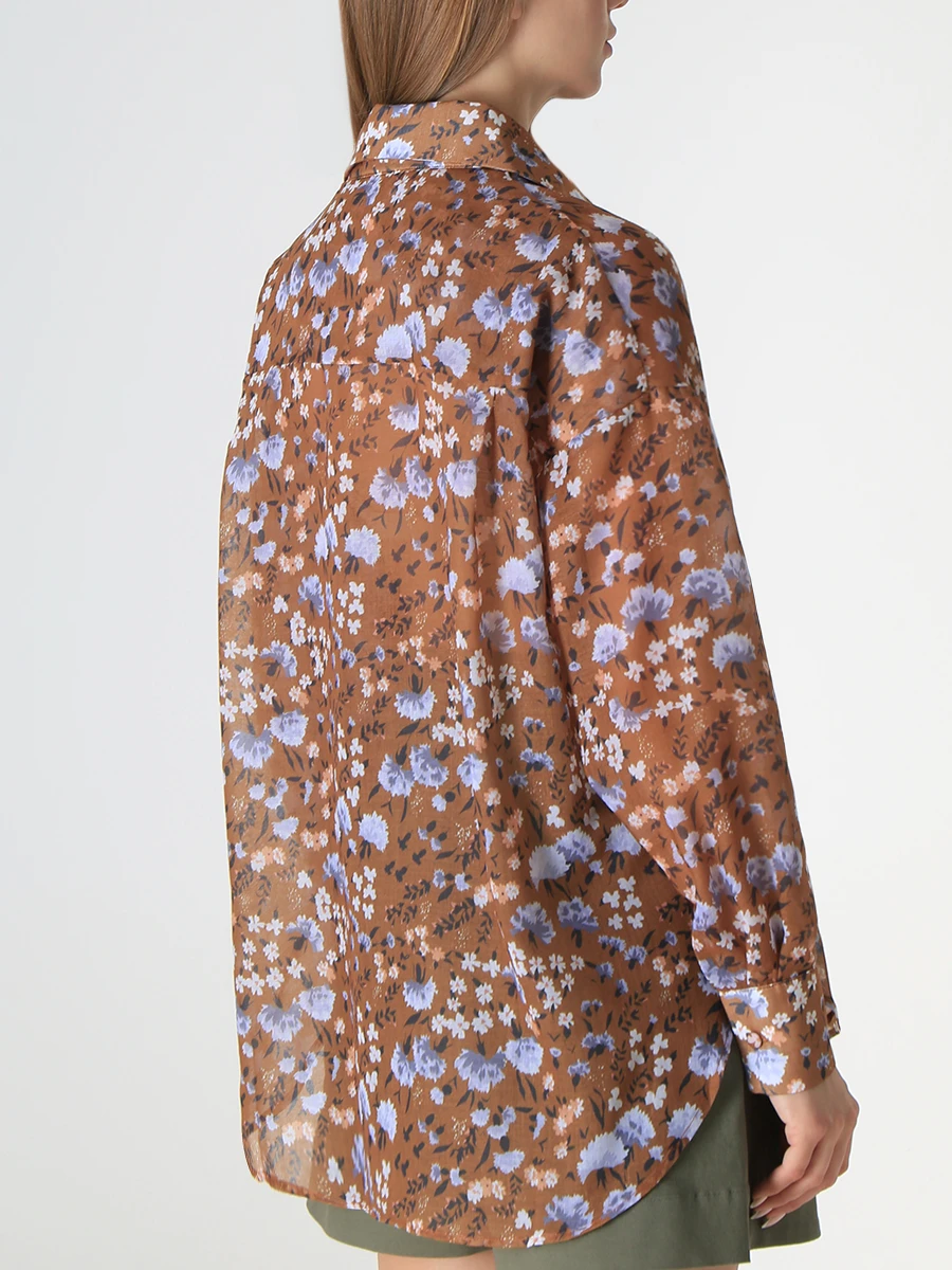 Блуза с принтом INSHADE W002459_8, размер 40, цвет коричневый - фото 3