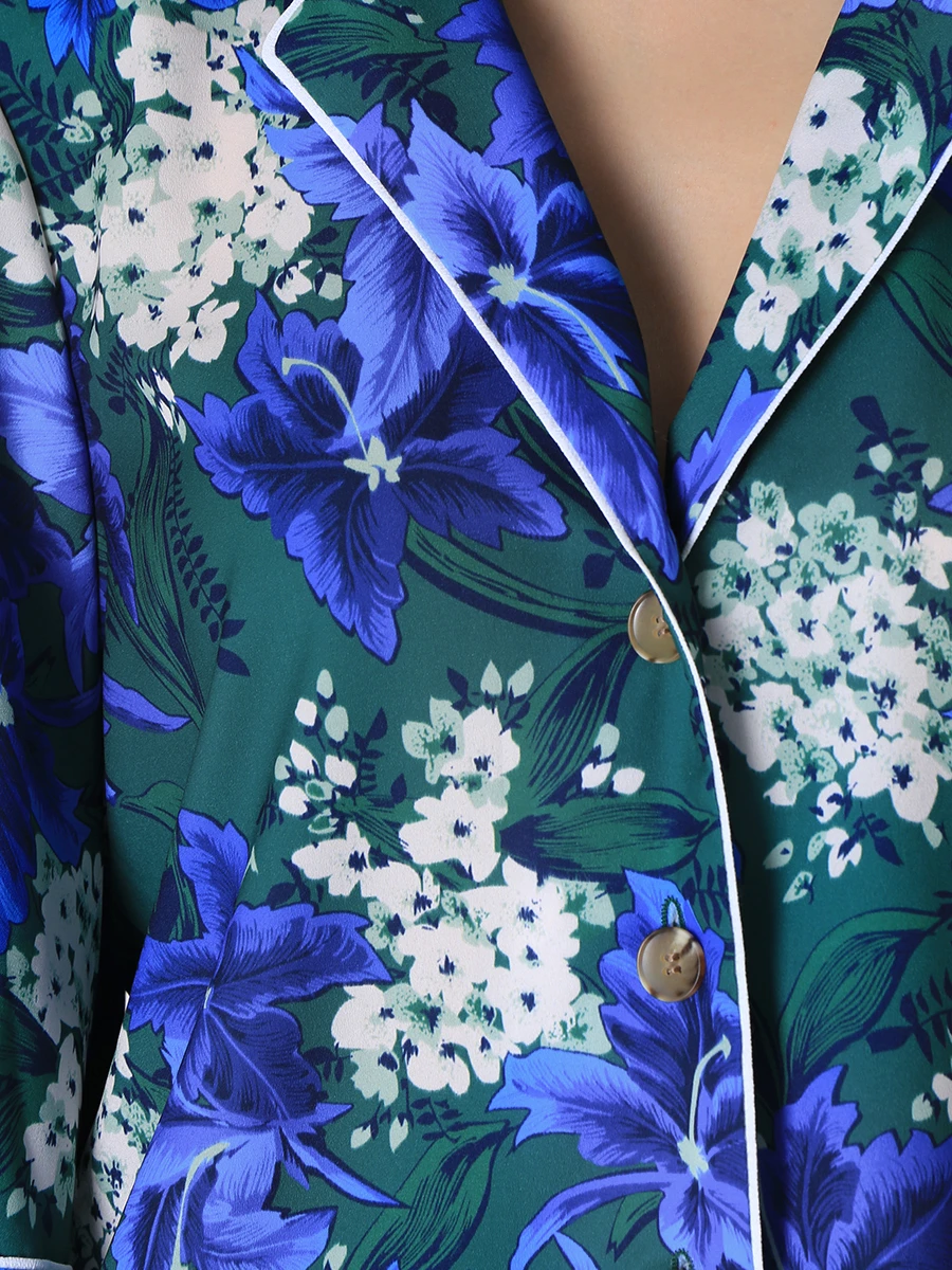Блуза с принтом INSHADE W002460_4, размер 40, цвет зеленый - фото 5
