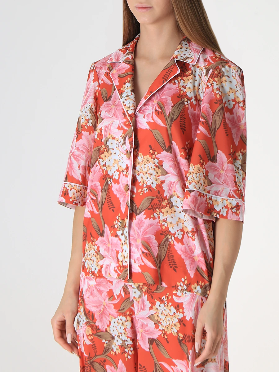 Блуза с принтом INSHADE W002460_5, размер 42, цвет розовый - фото 4