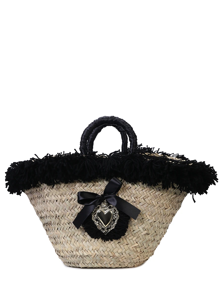 Сумка плетеная Liuni EMANUELA BIFFOLI 22117, размер Один размер, цвет черный