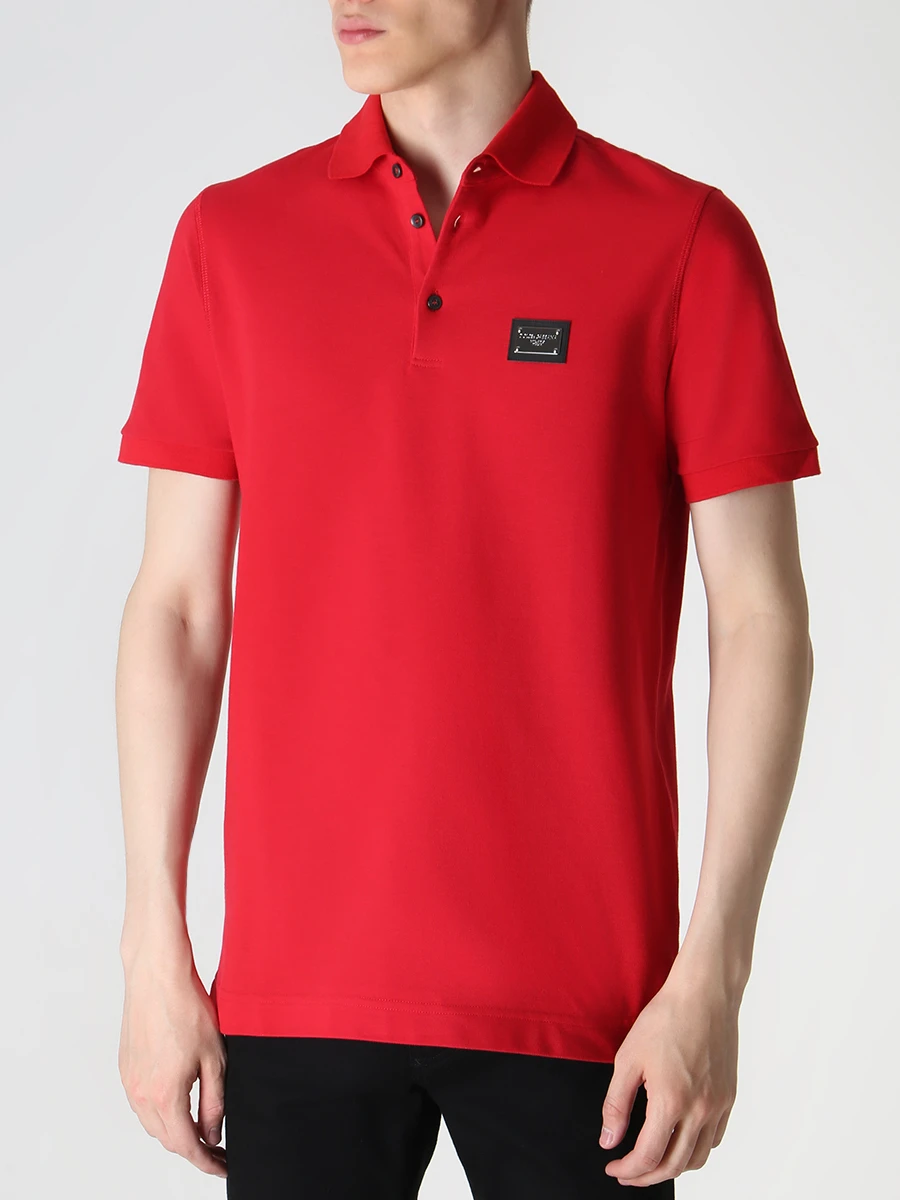 Поло хлопковое DOLCE & GABBANA G8PL4T G7F2H R0026 Красный  Фото 4