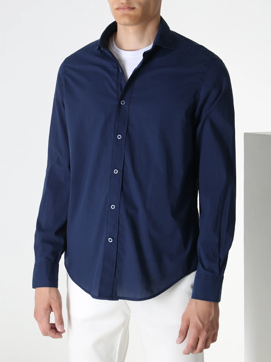 Рубашка Slim Fit хлопковая FRADI C850_WS/231CN6830 28 Синий  Фото 4
