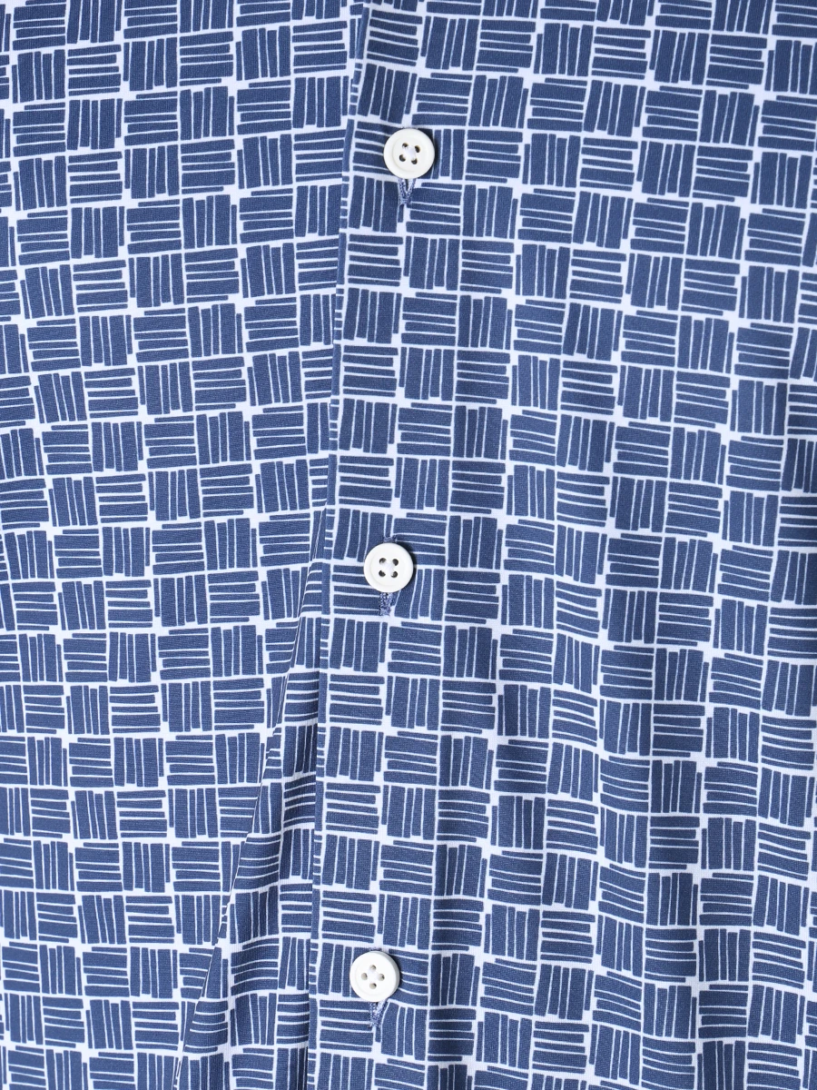 Рубашка Slim Fit с принтом BOSS 50497134/475, размер 46, цвет синий 50497134/475 - фото 5