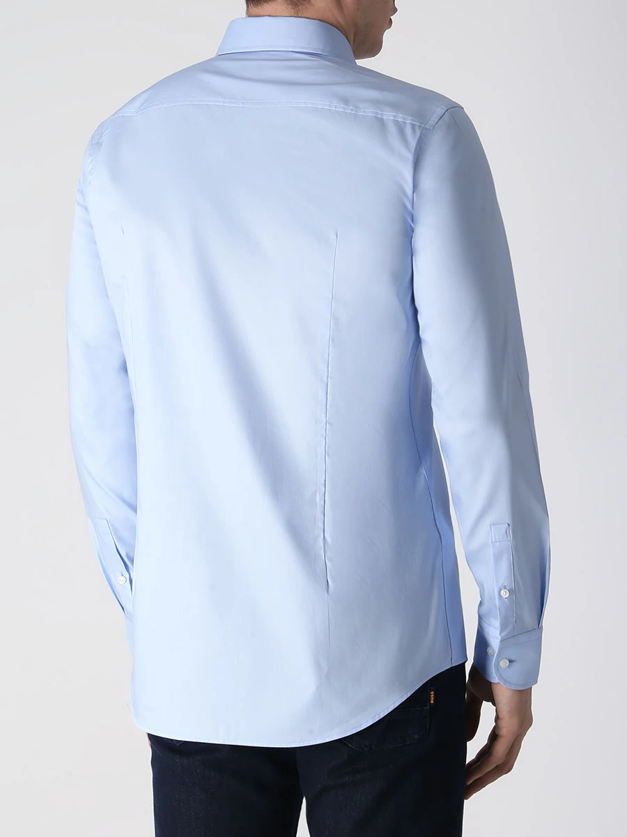 Рубашка Slim Fit хлопковая BOSS 50479922/450, размер 48, цвет голубой 50479922/450 - фото 3