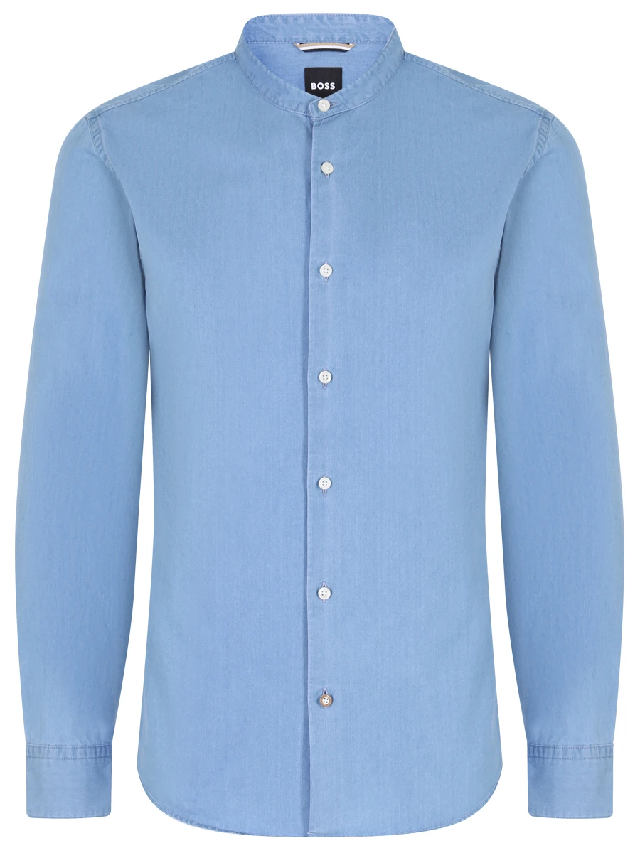 Рубашка Casual Fit хлопковая BOSS 50491577/460, размер 48, цвет голубой 50491577/460 - фото 1