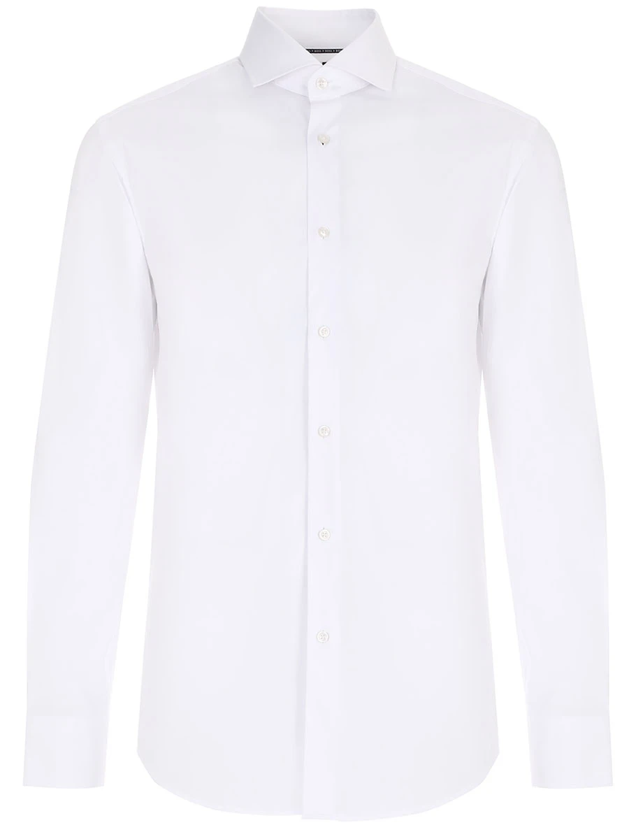 Рубашка Slim Fit хлопковая BOSS 50479915/100, размер 46, цвет белый 50479915/100 - фото 1