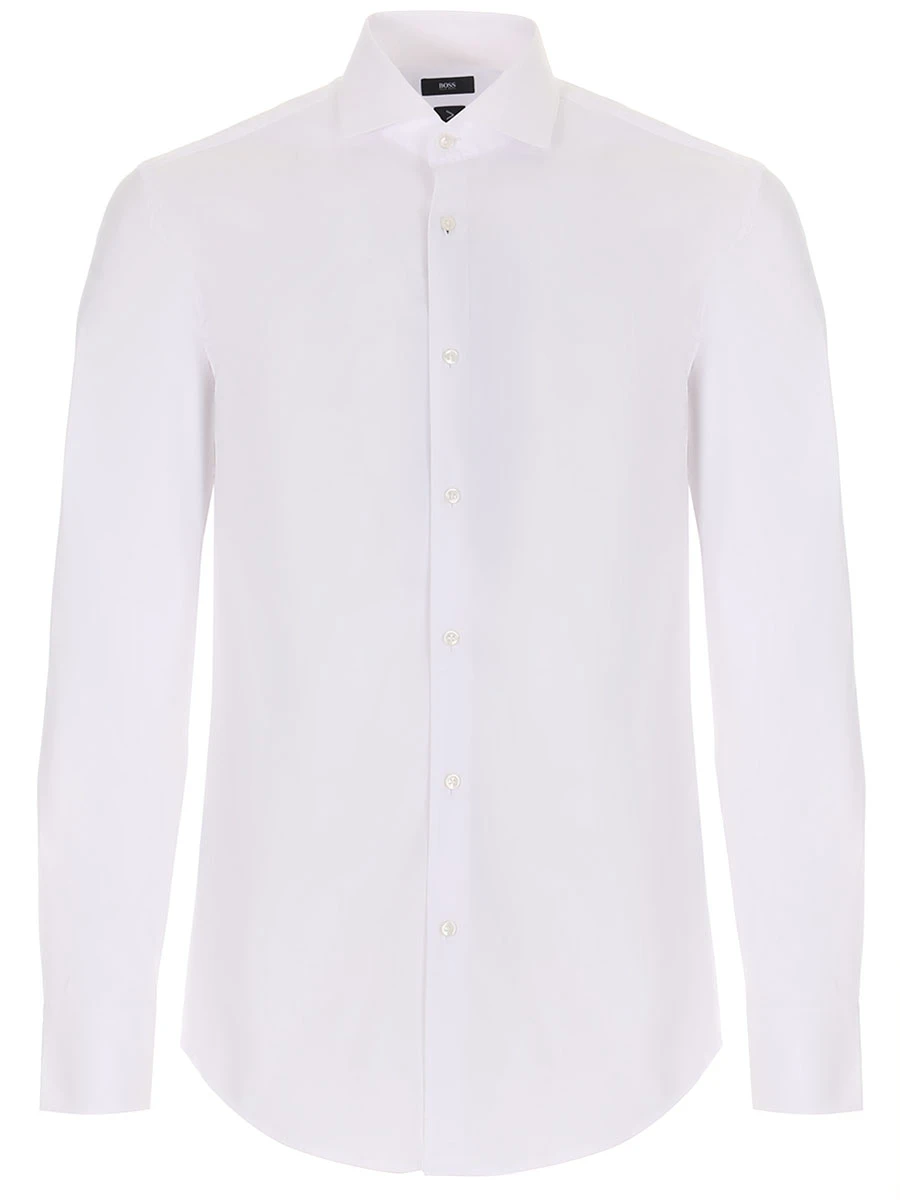 Рубашка Slim Fit хлопковая BOSS 50460918/100, размер 46, цвет белый 50460918/100 - фото 1