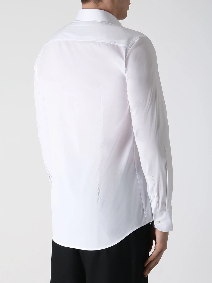 Рубашка Slim Fit хлопковая BOSS 50460918/100, размер 46, цвет белый 50460918/100 - фото 3