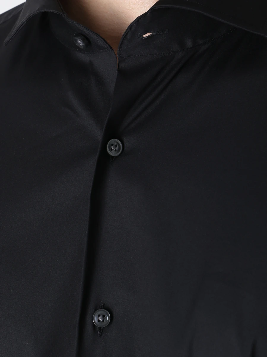 Рубашка Slim Fit хлопковая BOSS 50460918/001, размер 52, цвет черный 50460918/001 - фото 5