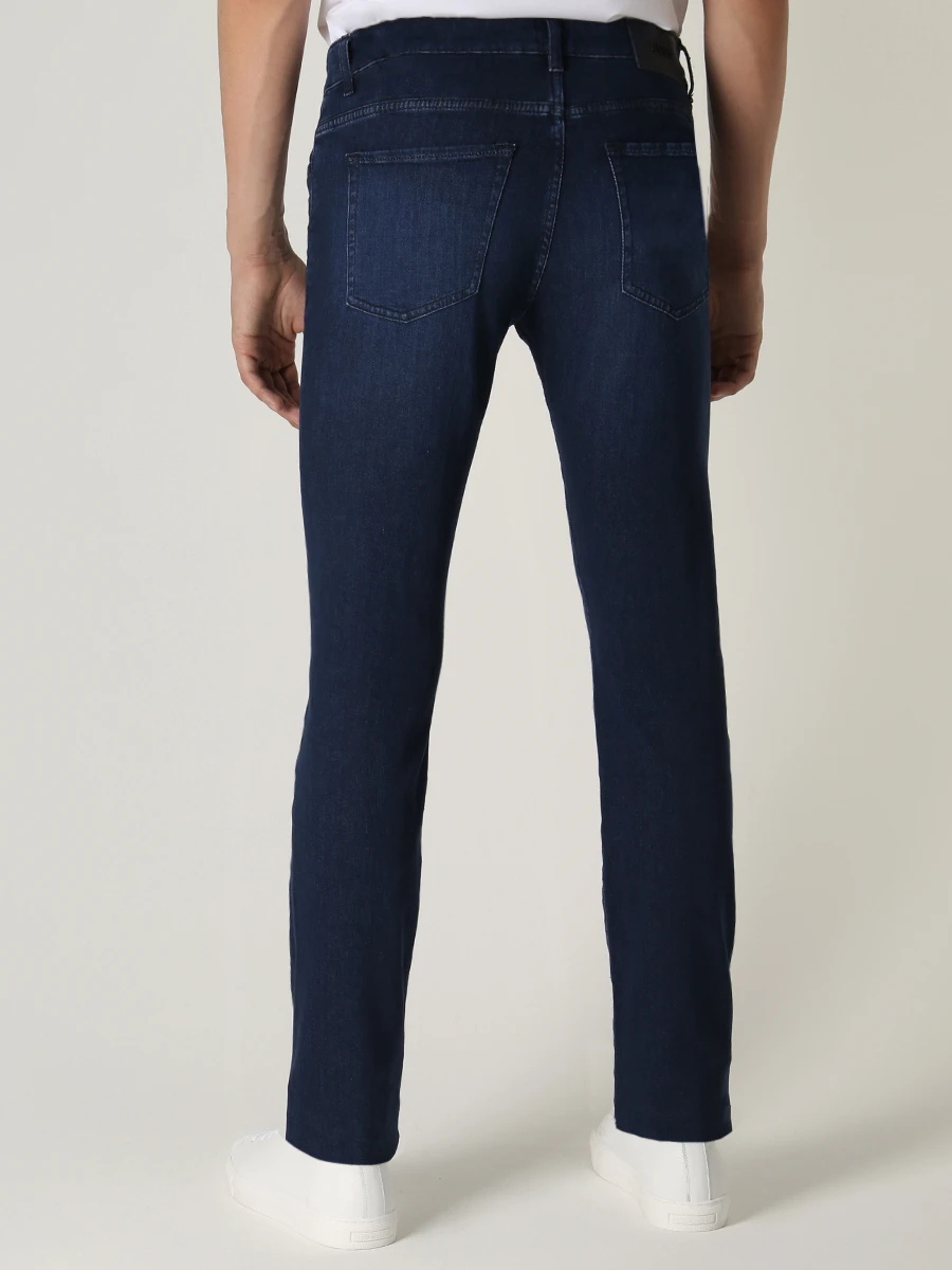 Джинсы Slim Fit хлопковые BOSS 50482054/419 Синий  Фото 3