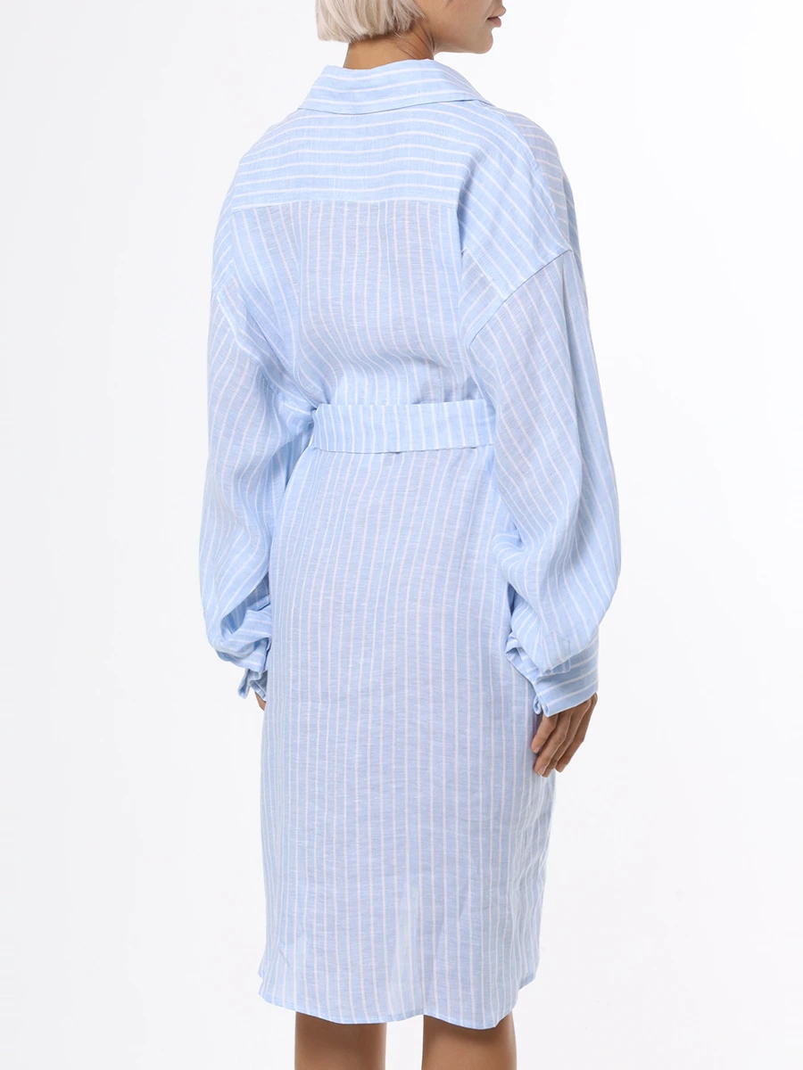 Платье-рубашка льняная FORTE DEI MARMI COUTURE 23SF7614 Белый  Фото 3