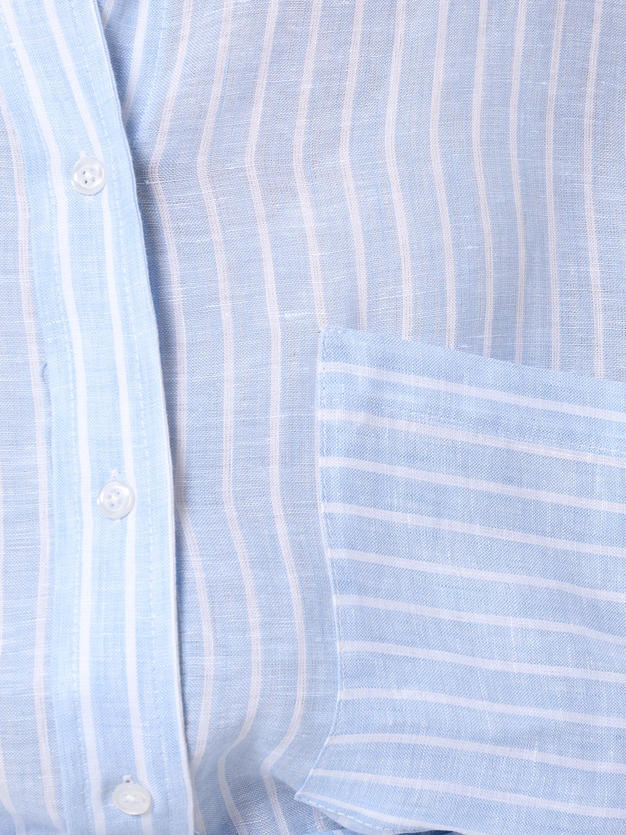 Платье-рубашка льняная FORTE DEI MARMI COUTURE 23SF7614 Белый  Фото 5