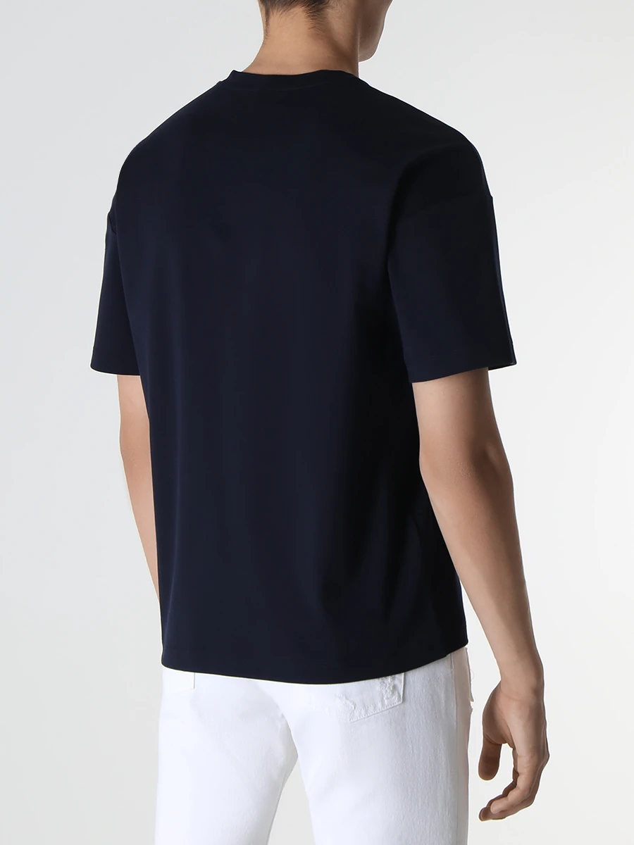 Футболка хлопковая GIORGIO ARMANI 6RSM53 SJFBZ UBWF Синий  Фото 3