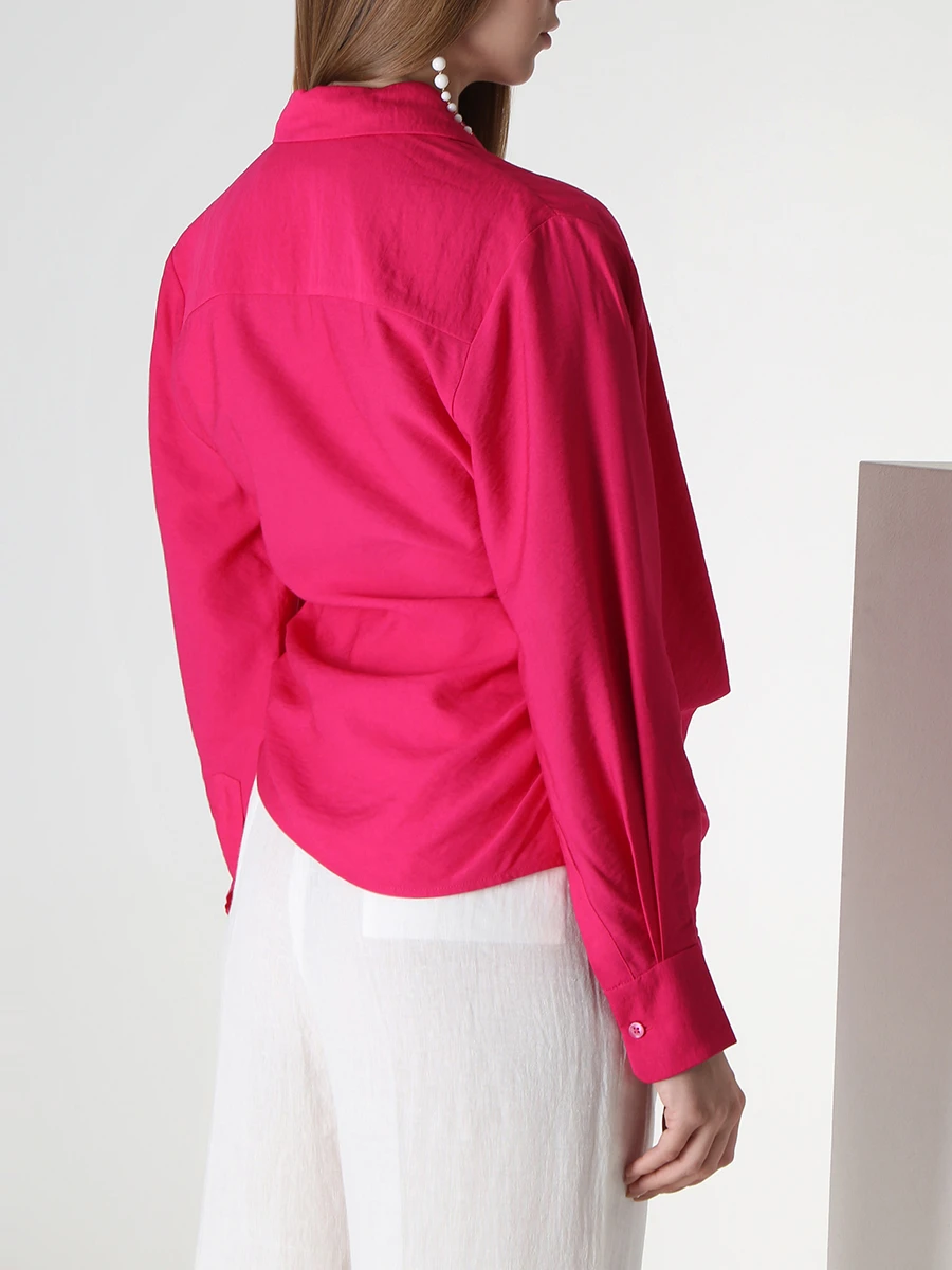 Рубашка из вискозы JACQUEMUS 213SH002 1020 430, размер 40, цвет розовый - фото 3