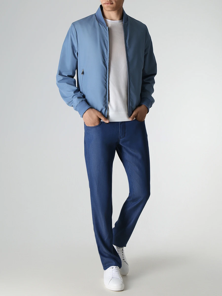 Джинсы Slim Fit из тенселя CUDGI S7339 V2 Синий  Фото 2