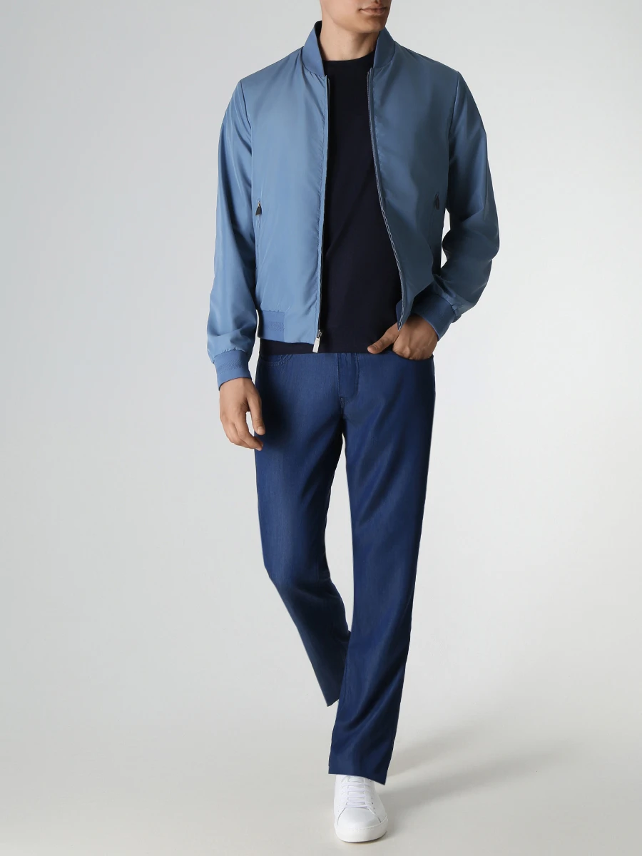 Джинсы Slim Fit из тенселя CUDGI S7339 V3 Темно Синий  Фото 2