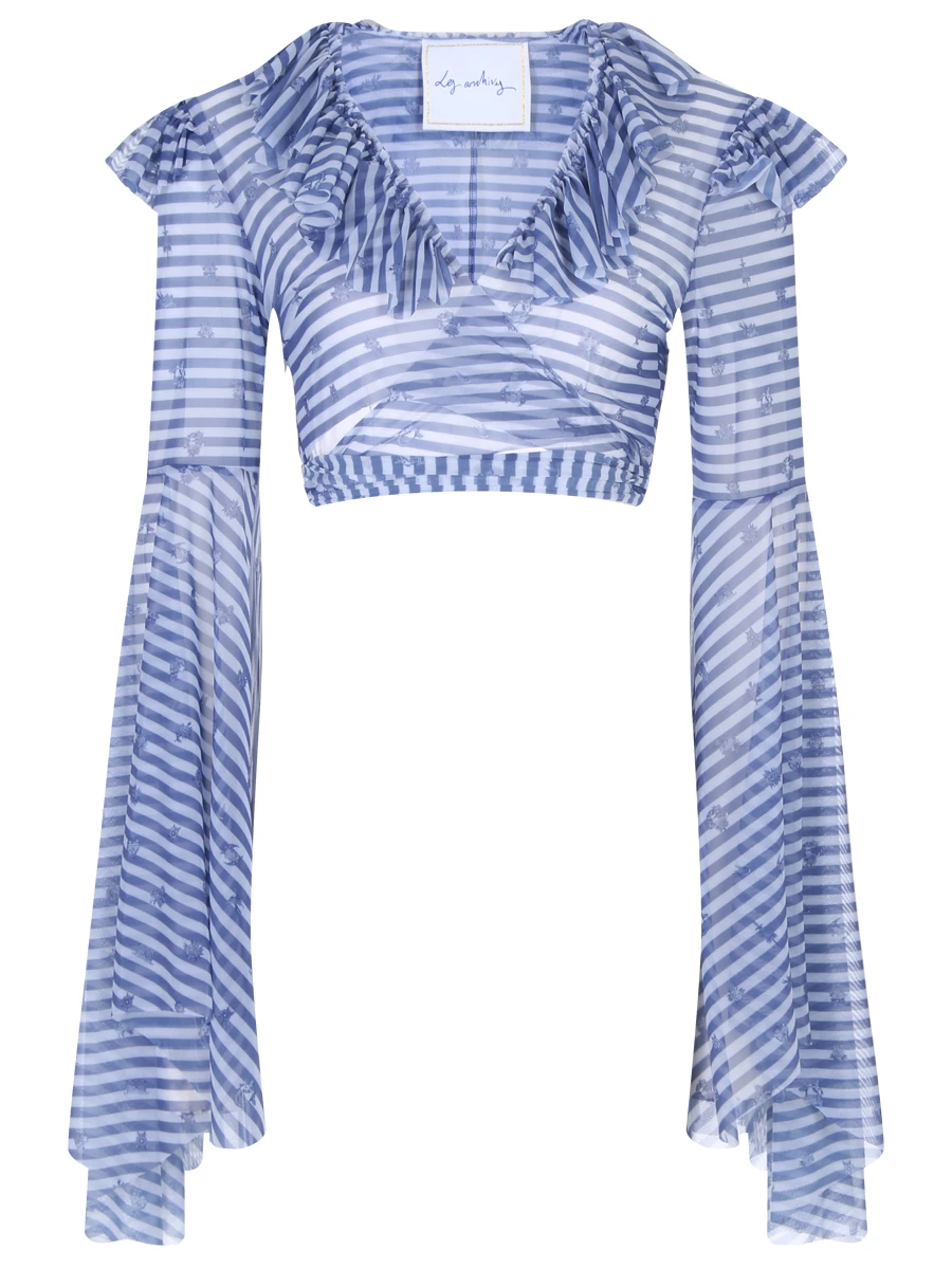Блуза в полоску LES ARCHIVES LA_255, размер 40, цвет синий - фото 1