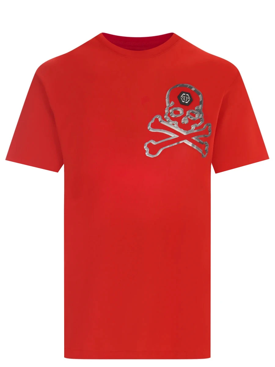 Футболка хлопковая PHILIPP PLEIN MTK6402/13 Красный 