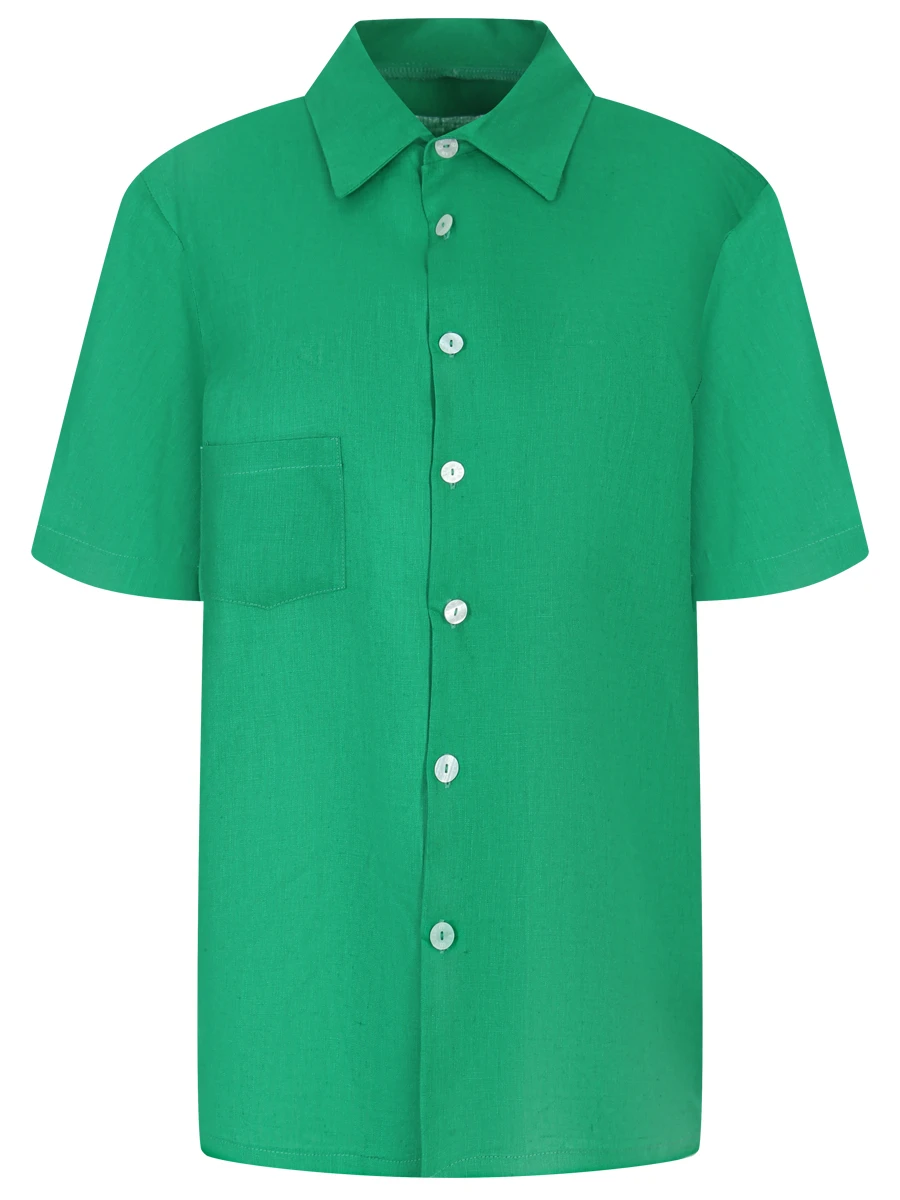 Рубашка льняная LEAH Green, размер 42, цвет зеленый - фото 1