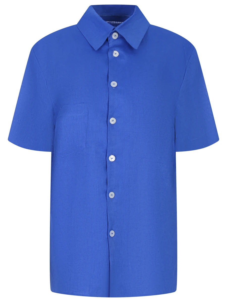 Рубашка льняная LEAH Princess, размер 38, цвет синий - фото 1