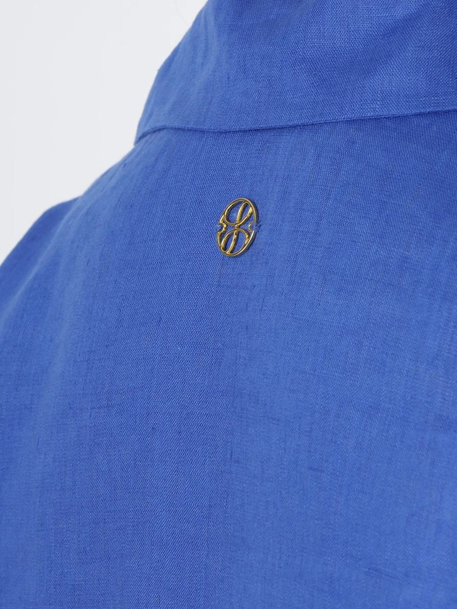 Рубашка льняная LEAH Princess, размер 38, цвет синий - фото 5