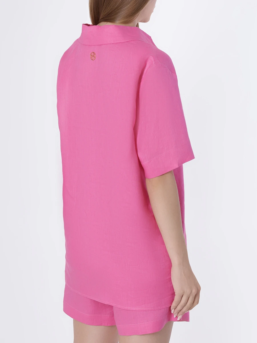 Рубашка льняная LEAH Chiringuito, размер 42, цвет розовый - фото 3