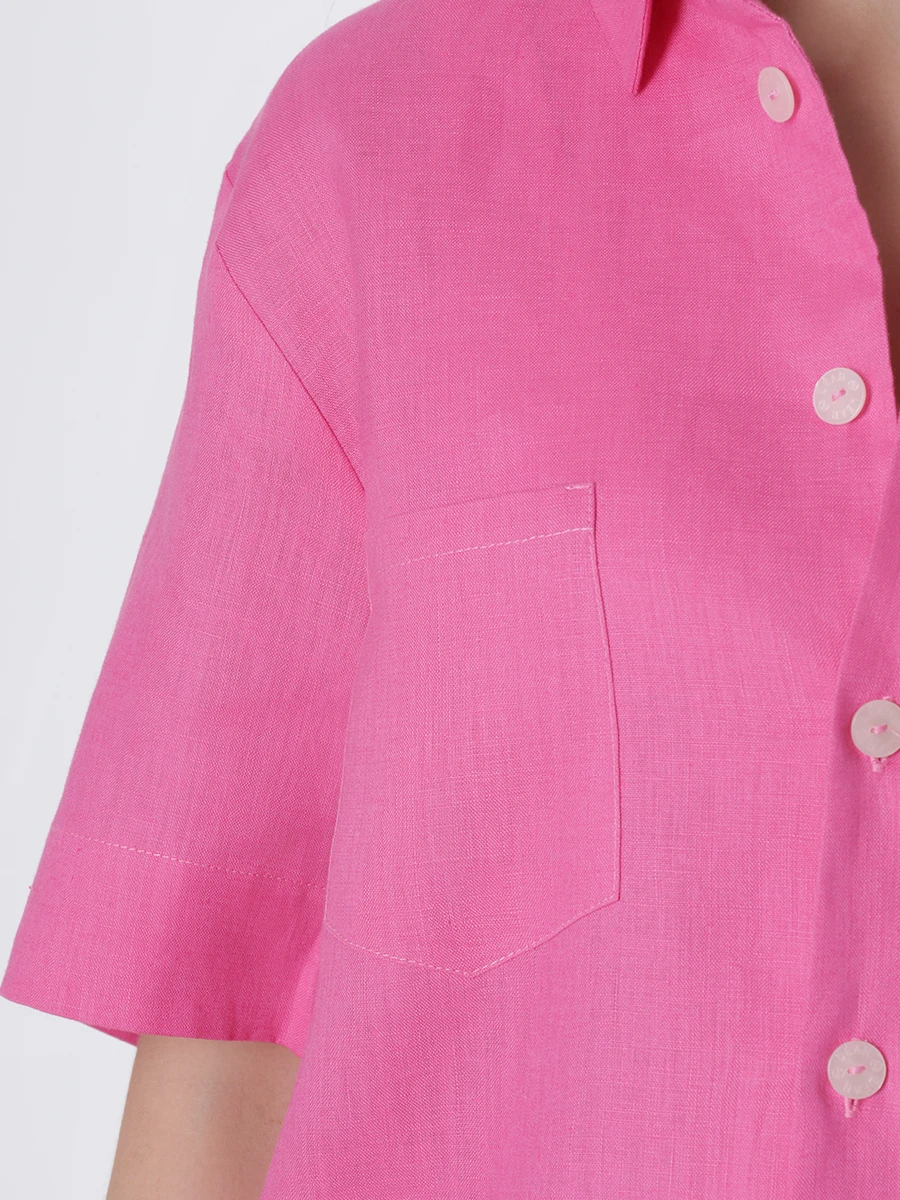 Рубашка льняная LEAH Chiringuito, размер 42, цвет розовый - фото 5