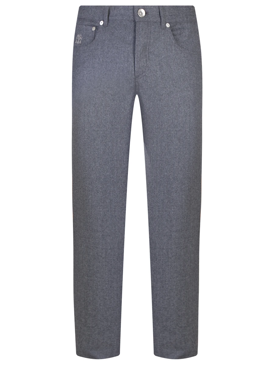Брюки шерстяные BRUNELLO CUCINELLI ME226B1780 C003 Серый 