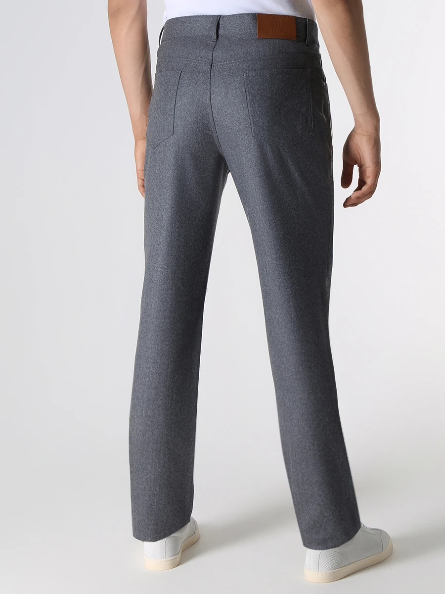 Брюки шерстяные BRUNELLO CUCINELLI ME226B1780 C003 Серый  Фото 3