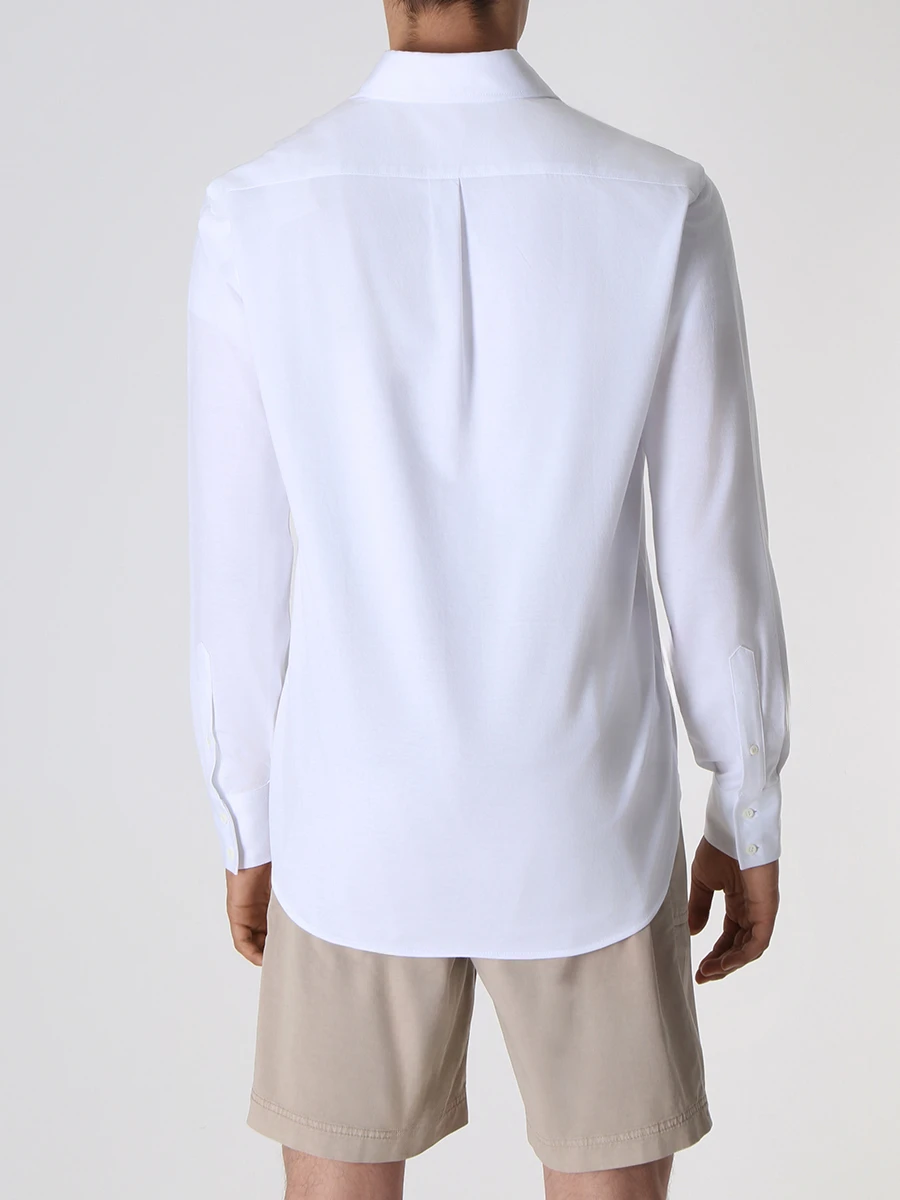 Рубашка Regular Fit хлопковая BRUNELLO CUCINELLI MTB406686 C159 Basic, размер 50, цвет белый - фото 3