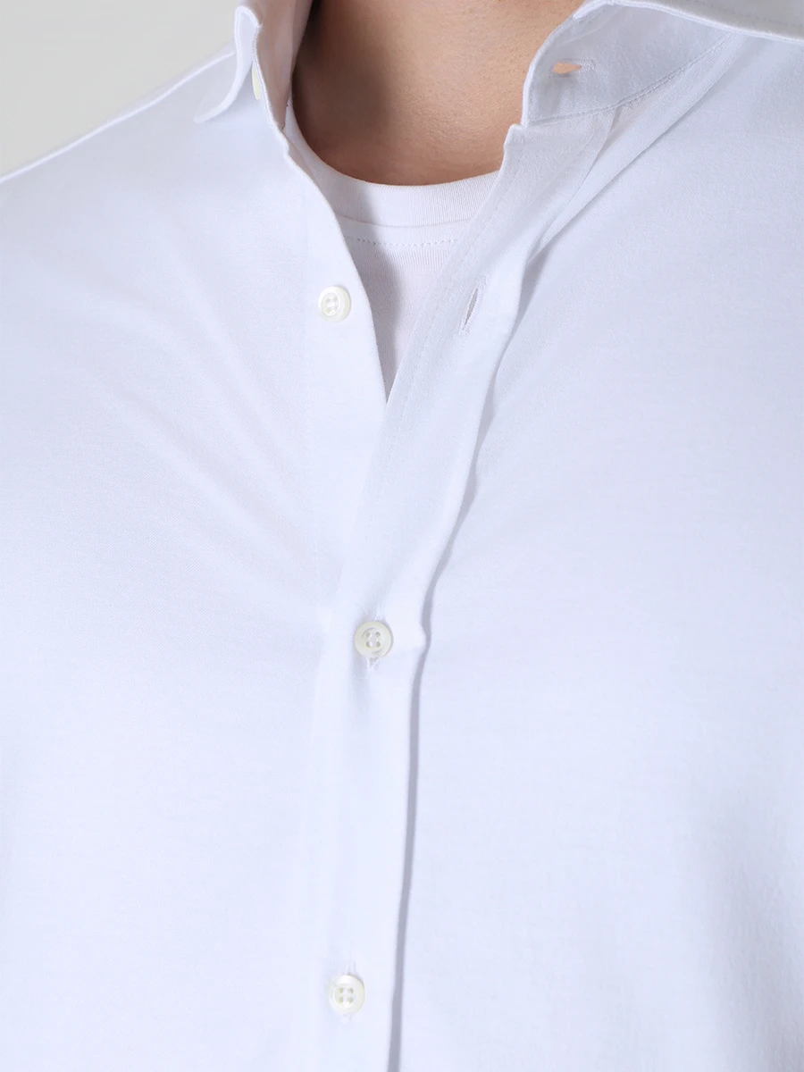 Рубашка Regular Fit хлопковая BRUNELLO CUCINELLI MTB406686 C159 Basic, размер 50, цвет белый - фото 5