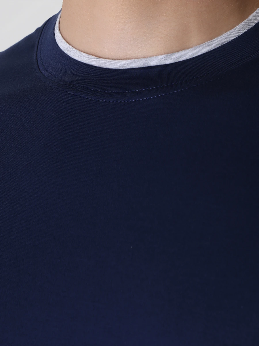 Футболка хлопковая BRUNELLO CUCINELLI M0T717427 CMD03 Синий  Фото 5