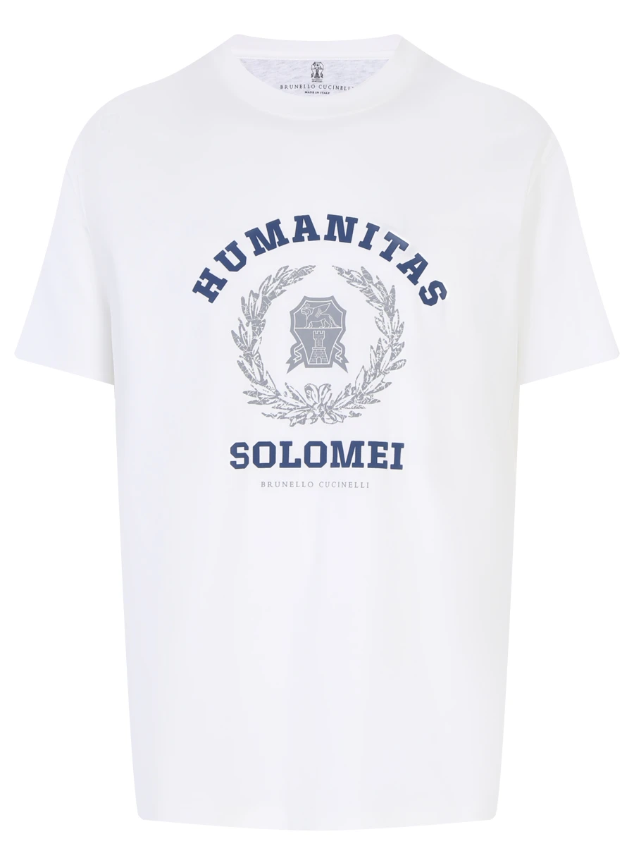 Футболка хлопковая BRUNELLO CUCINELLI M0T718452 CCL03 Белый 