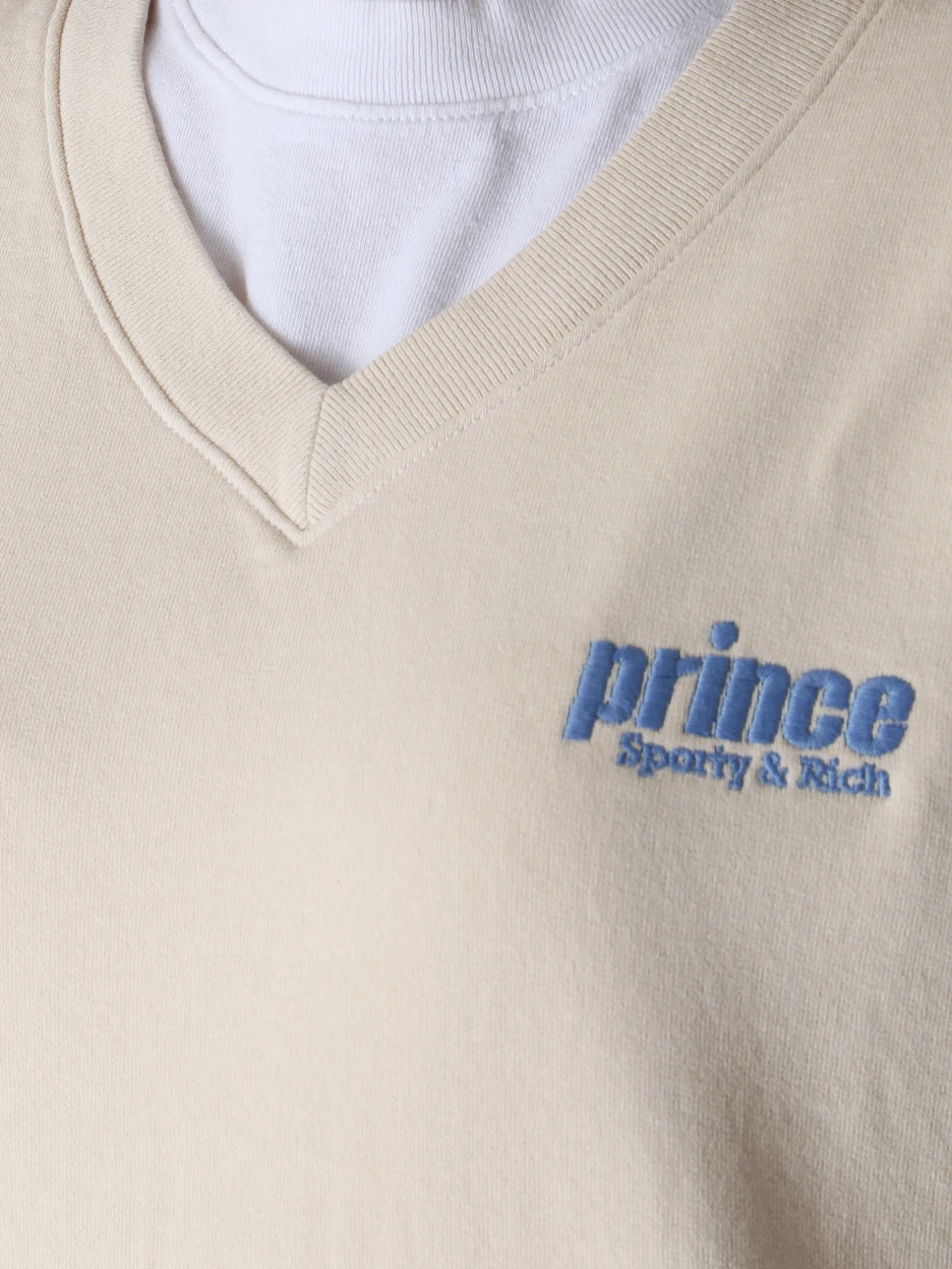 Жилет хлопковый SPORTY & RICH VN1061CR Кремовый  Фото 5