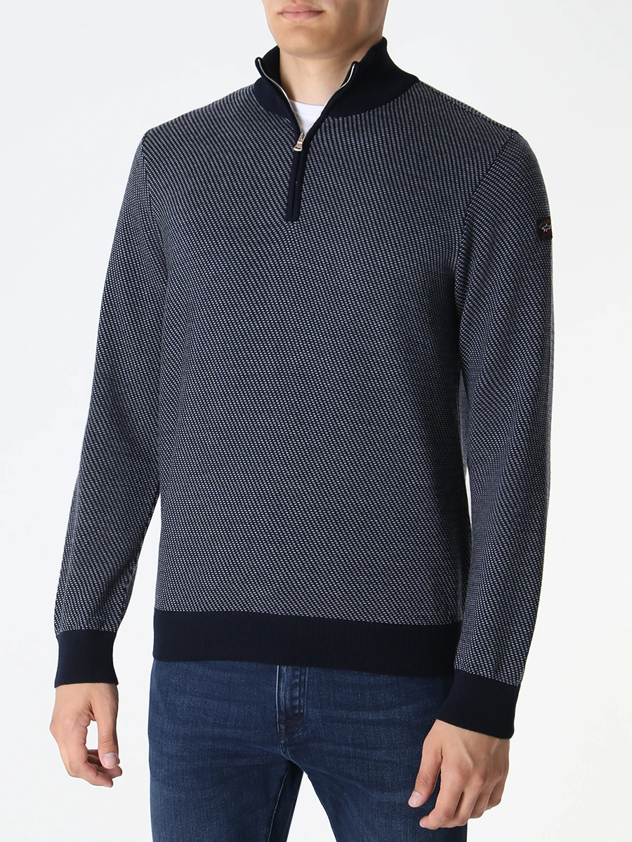 Джемпер шерстяной PAUL & SHARK 13311134/305 Синий  Фото 4