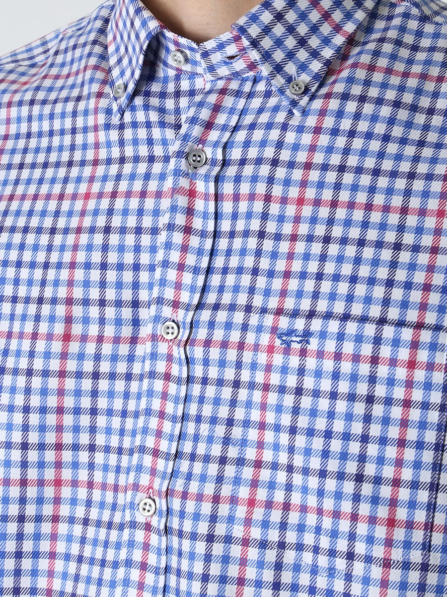 Рубашка J Fit хлопковая PAUL & SHARK 13313016JB/002, размер 56, цвет клетка 13313016JB/002 - фото 5