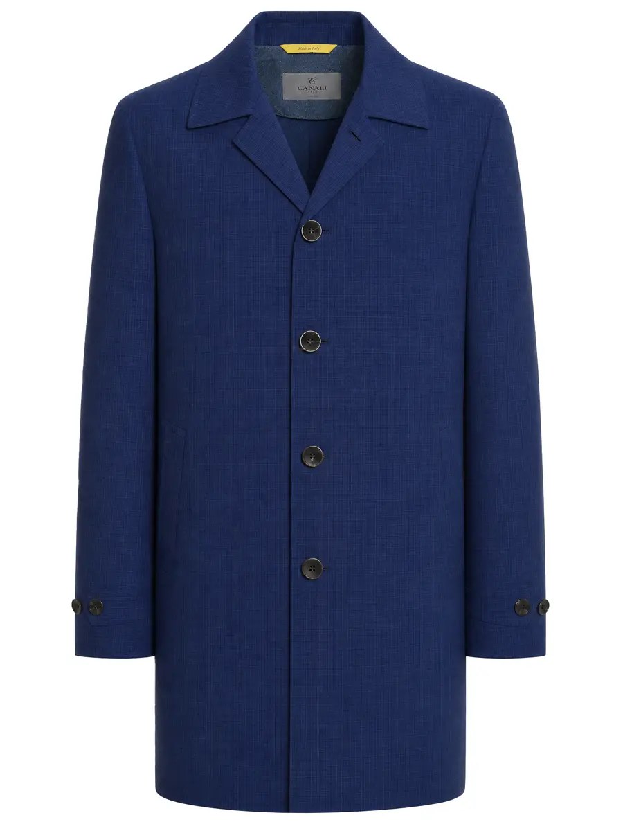 Плащ шерстяной CANALI SG00967/302/010231 Синий Синий 