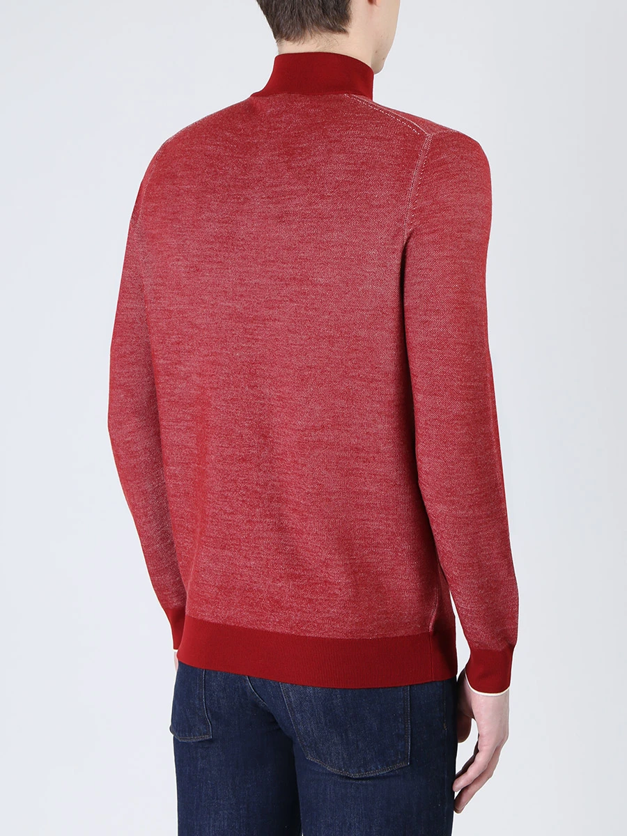 Джемпер на молнии LORO PIANA FAI5026 J75P Красный  Фото 3