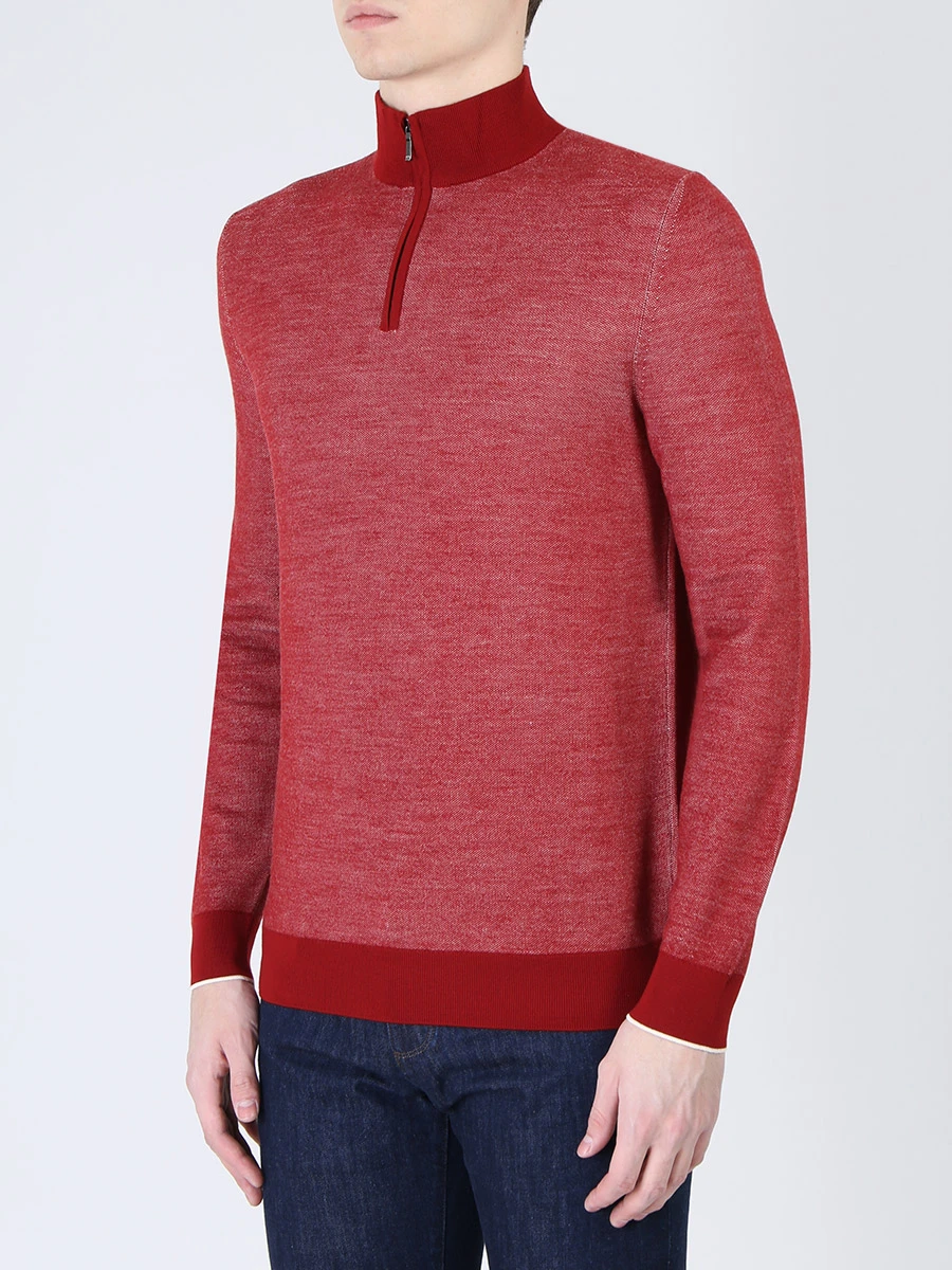 Джемпер на молнии LORO PIANA FAI5026 J75P Красный  Фото 4