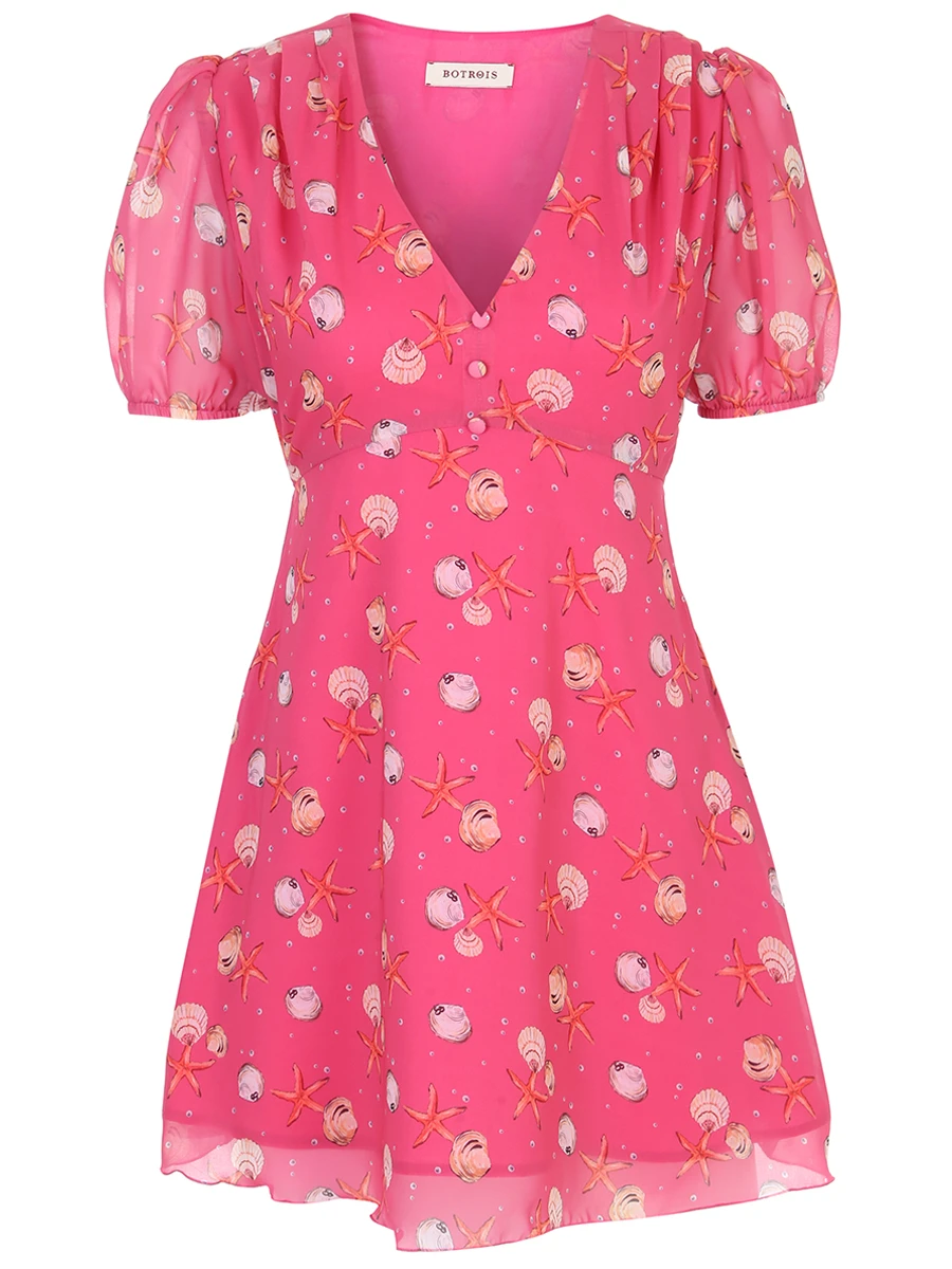 

Платье из вискозы Yasmine Seashell Pink, Розовый, SKU00134022 Звезда,Ракушка