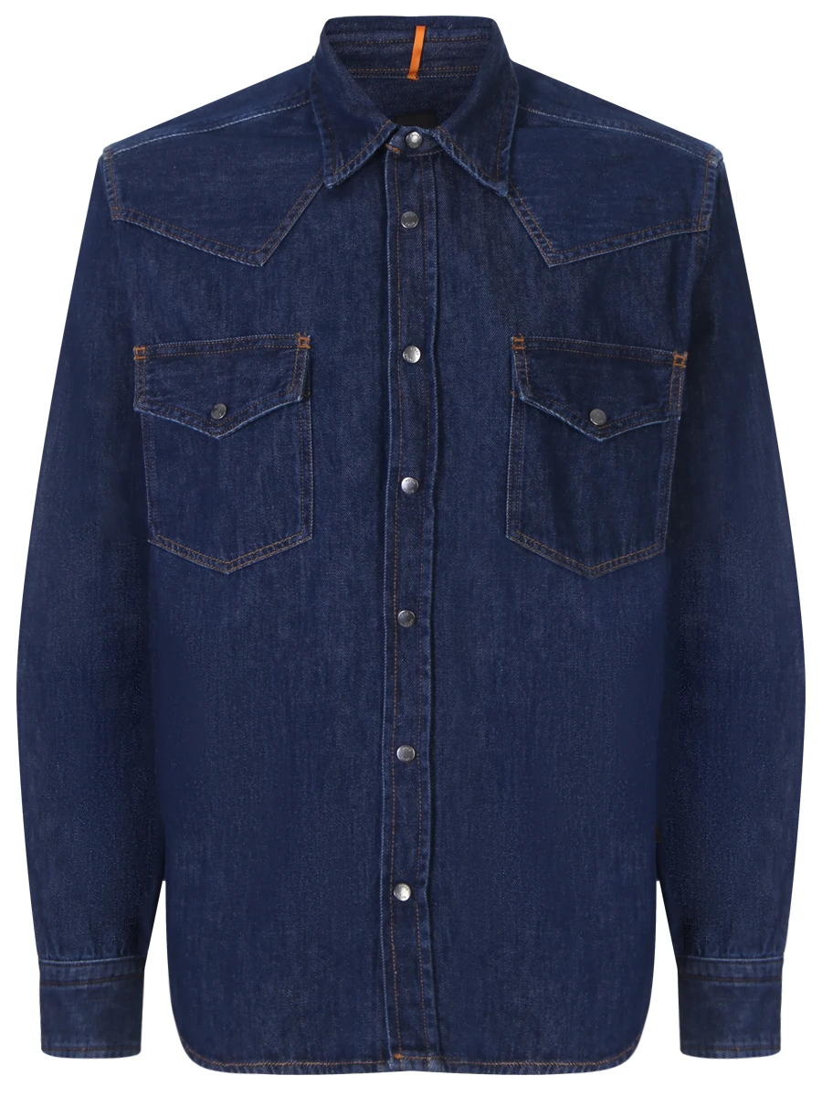 Рубашка Regular Fit джинсовая BOSS 50489489/404, размер 52, цвет синий 50489489/404 - фото 1