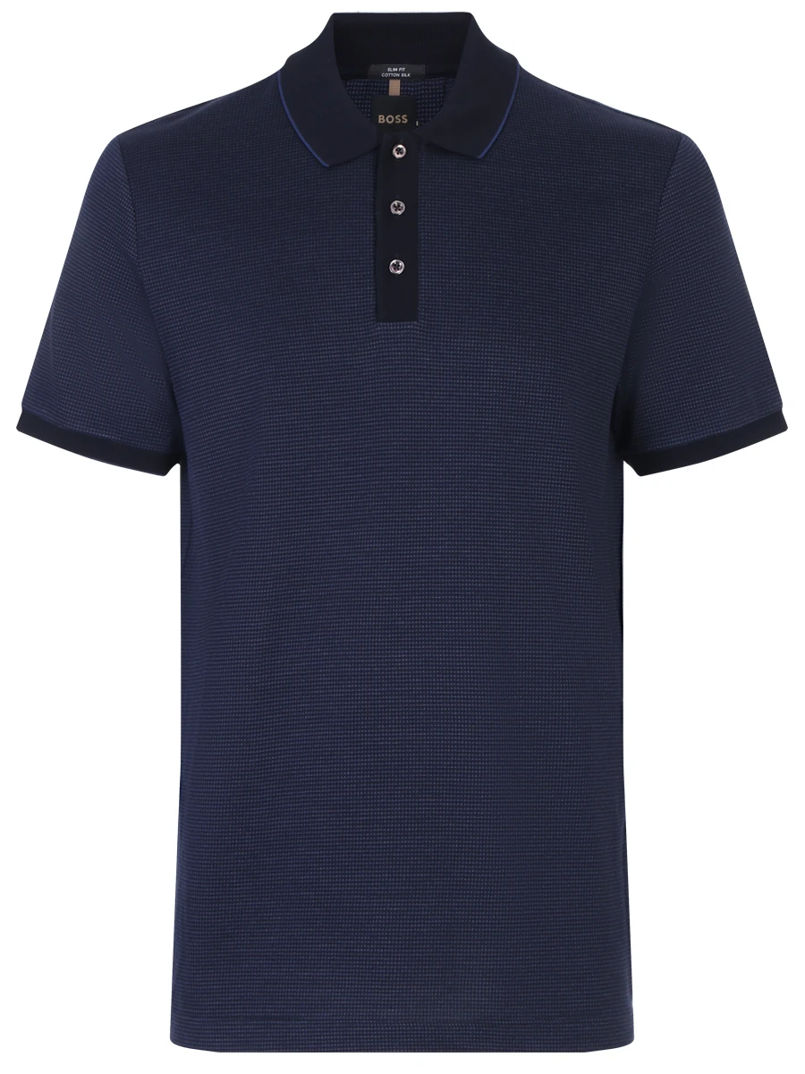 

Поло Slim Fit хлопковое, Синий, 50486197/404