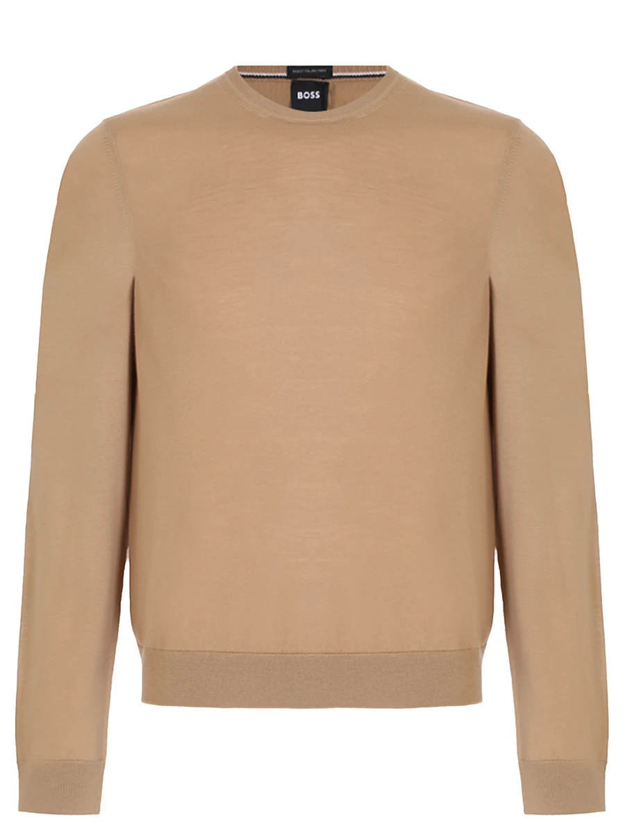 Джемпер шерстяной BOSS 50468239/260 Бежевый 
