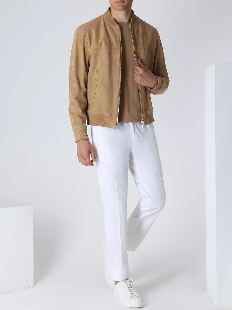 Джемпер шерстяной BOSS 50468239/260 Бежевый  Фото 2