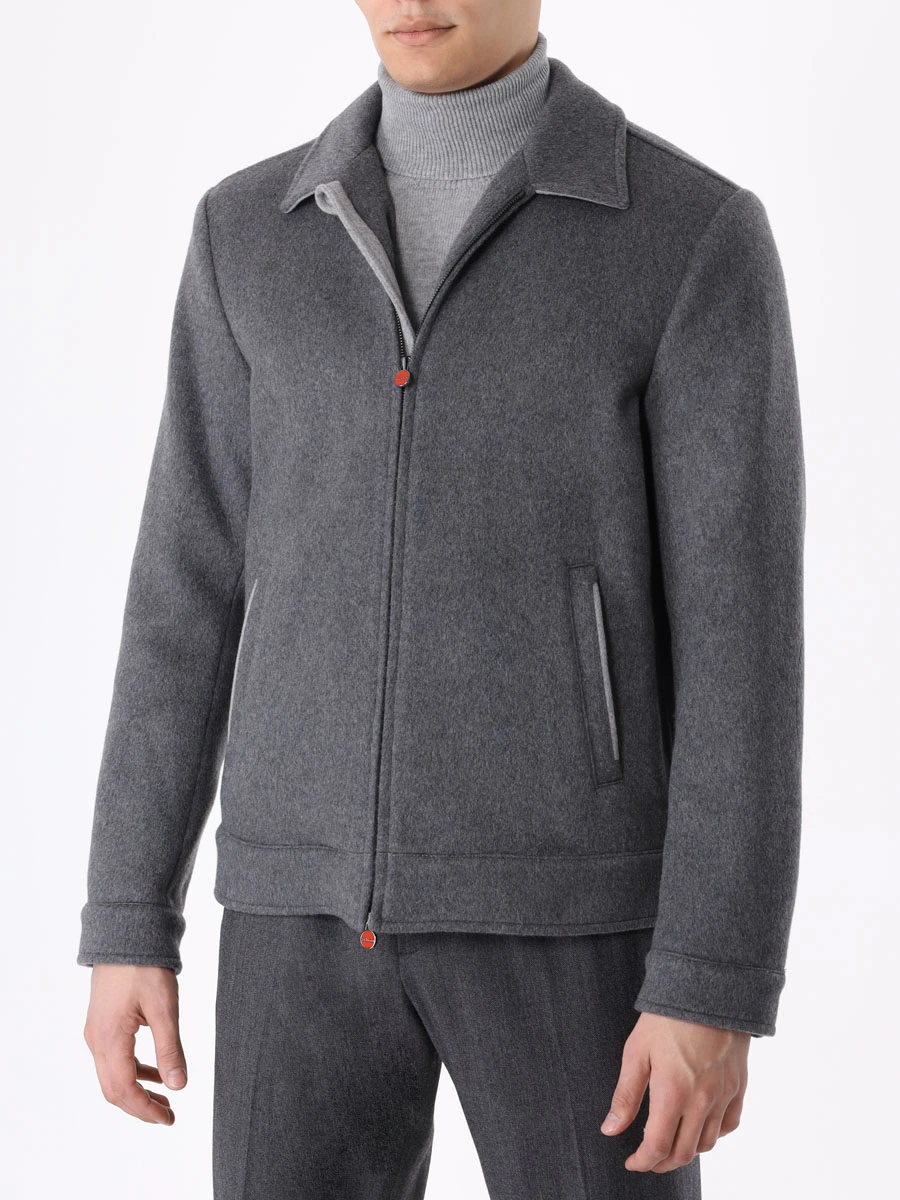 Куртка кашемировая KITON UW1603V0322C05 Серый  Фото 4