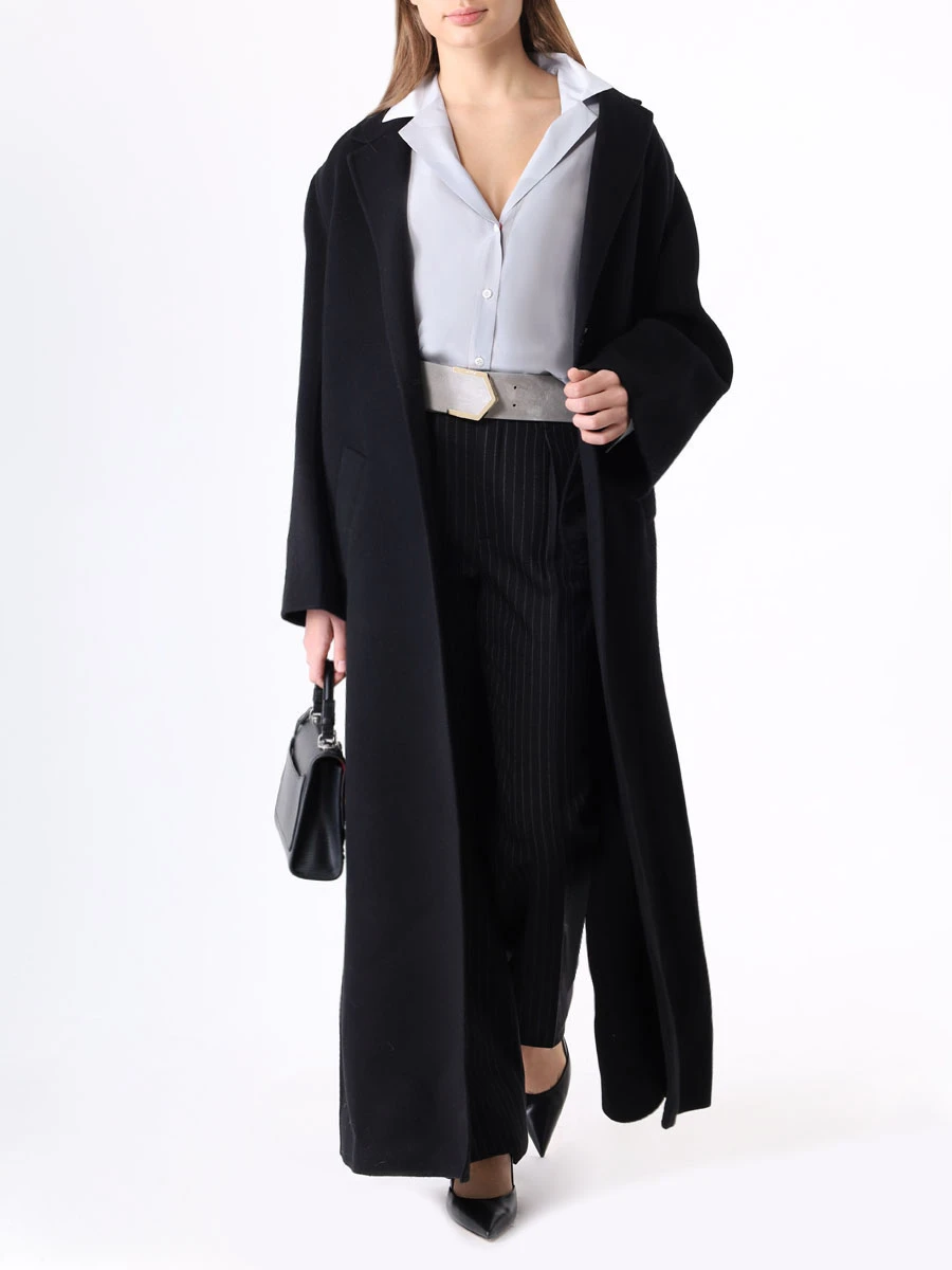 Пальто шерстяное MANZONI 24 923M1227-DB1 Черный  Фото 2