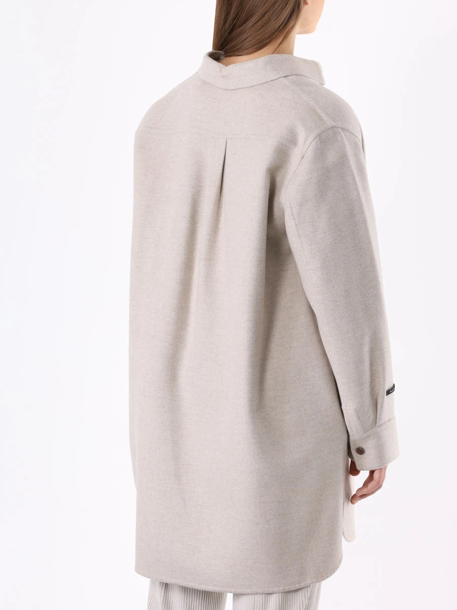 Пальто шерстяное MANZONI 24 23M1089-DB1 Бежевый  Фото 3