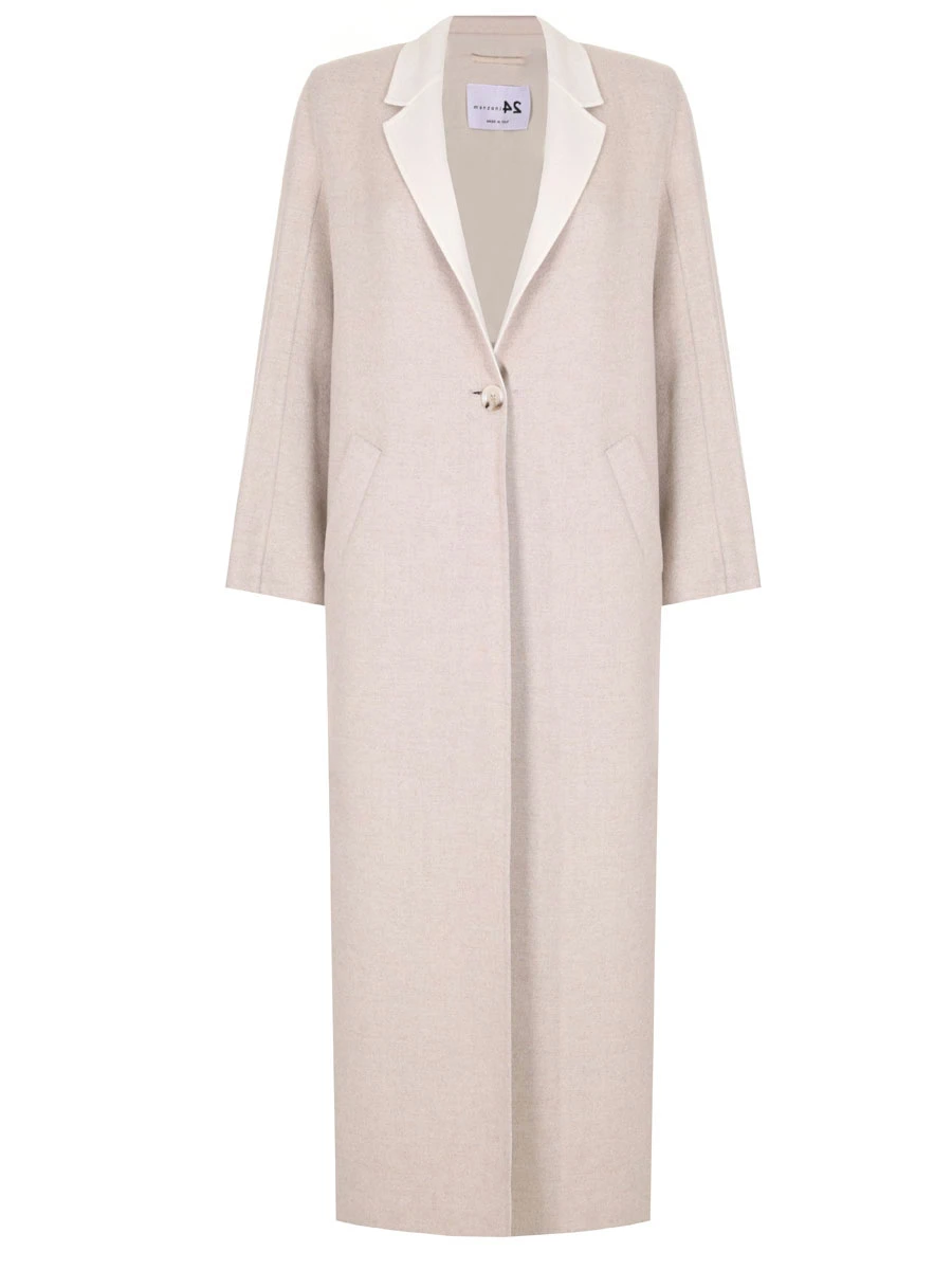 Пальто шерстяное MANZONI 24 923M1227-DB1 Бежевый 